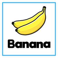 ripe banana alphabet illustration vector