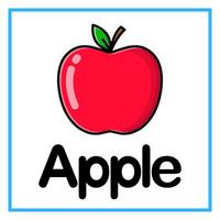 red apple alphabet illustration vector