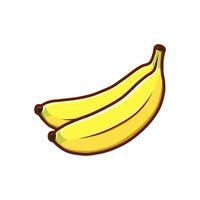 fresh banana cartoon illustration vector