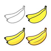 Fresh banana cartoon illustration vector