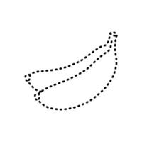 banana tracing line cartoon illustration vector