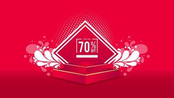 promotional merdeka sale display design vector