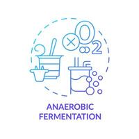 Anaerobic fermentation blue gradient concept icon. Cultivation technology, metabolic processes. Round shape line illustration. Abstract idea. Graphic design. Easy to use in article, blog post vector