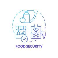 comida seguridad azul degradado concepto icono. industria estándares lactosa gratis, lechería productos redondo forma línea ilustración. resumen idea. gráfico diseño. fácil a utilizar en artículo, Blog enviar vector