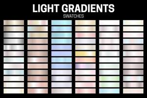 Light Color Gradient Collection of Swatches vector