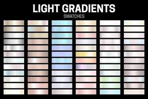 Light Color Gradient Collection of Swatches vector