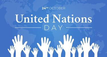 Blue United Nations Day Background Illustration vector