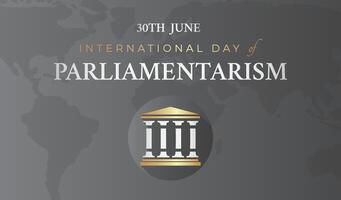 International Day of Parliamentarism Background Illustration Banner vector