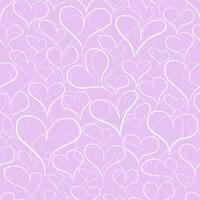 Purple Abstract Heart Seamless Pattern vector