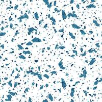 White Blue Terrazzo Stone Modern Texture Seamless Pattern Design vector
