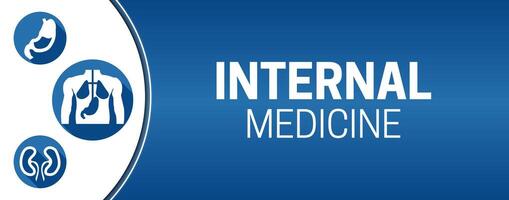 Blue Internal Medicine Illustration Background Banner vector