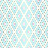 Turquoise Gold Seamless Pattern with Geometric Rhombus Shapes with Pink Ornaments vector