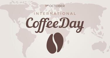 International Coffee Day Background Illustration vector