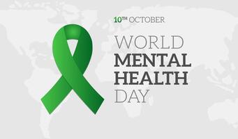 banner de ilustración de fondo del día mundial de la salud mental vector
