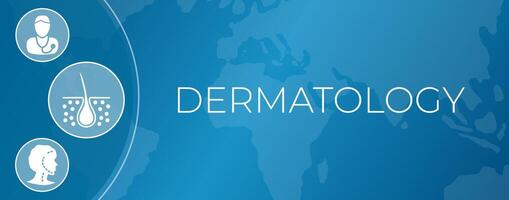 Dermatology Beauty and Healthcare Background Banner vector