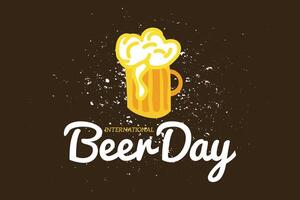 International Beer Day Illustration Background vector
