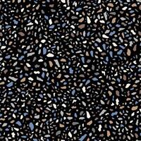 Black Terrazzo Stone Texture Seamless Pattern Design vector