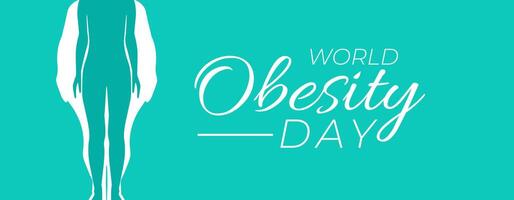 Turquoise World Obesity Day Background Illustration vector