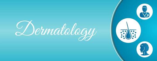 Turquoise Dermatology Beauty and Healthcare Background Banner vector