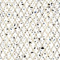 Geometric Gold Terrazzo Stone Texture Seamless Pattern Design vector