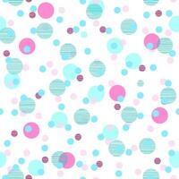 Fun Blue and Pink Geometric Seamless Pattern Design on White Background vector