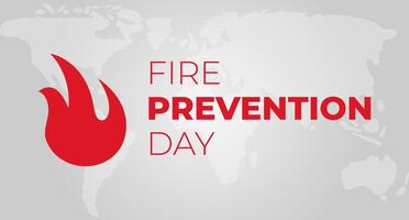 World Fire Prevention Day Background Illustration vector