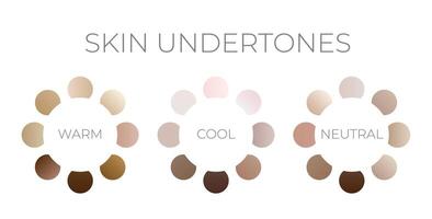 Gradient Skin Color Swatches with Undertones vector