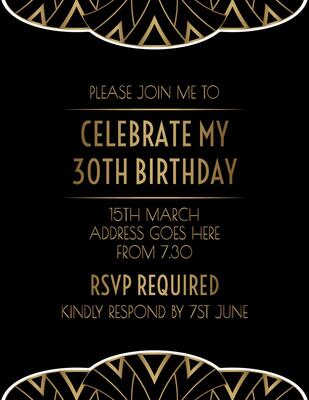 Elegant Luxury Gatsby Art Deco Invitation Design