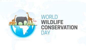 World Wildlife Conservation Day Background Illustration vector