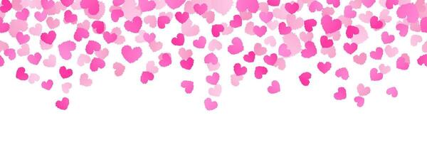 Pink Heart Banner Design on White Background vector