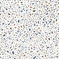 Small Terrazzo Stone Texture Seamless Pattern Design on White Background vector