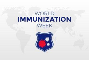 mundo inmunización semana ilustración antecedentes diseño vector