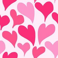 Pink Heart Seamless Pattern Design vector