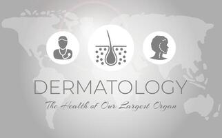 Gray Dermatology Beauty and Healthcare Background Banner vector