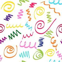 Colorful Scribble Seamless Pattern Background vector