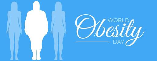 Blue World Obesity Day Background Banner vector