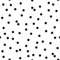 Black and White Seamless Dot Repeat Pattern with Polkadots vector
