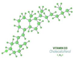 colecalciferol d3 vitamina molécula fórmula vector