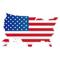 United States of America USA Flag Map vector