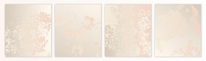 Elegant Pastel Floral Wedding Background Set. Light Flower Texture Collection vector