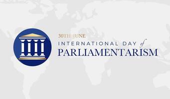 International Day of Parliamentarism Background Banner vector