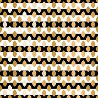 Gold Geometric Seamless Pattern Design on Black and White Background vector