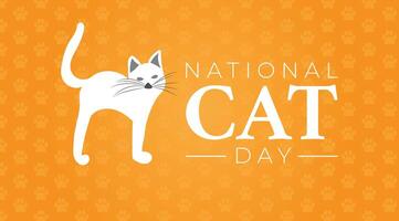 National Cat Day Background Illustration vector