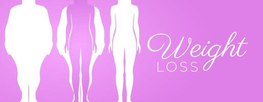 Weight Loss Web Banner Illustration vector