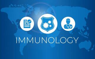 Immunology Illustration Background Banner vector