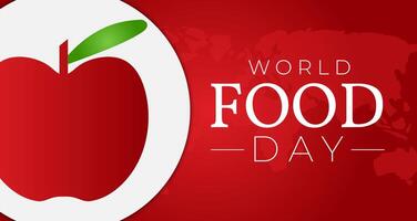 Red World Food Day Background Illustration vector