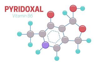 Pyridoxal Vitamin B6 Molecule Structure Formula Illustration vector