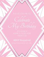 Elegant Pink Floral Invitation Design vector