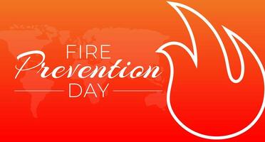 Fire Prevention Day Background Illustration with Flame Symbol vector