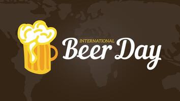 internacional cerveza día ilustración antecedentes vector